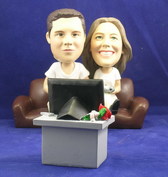 Couple Playing Video Games Bobblehead