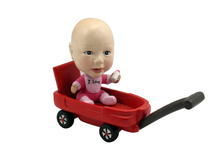 Baby In A Wagon Bobblehead - Bobbleheads.com