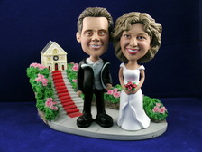 Bride and Groom At Church Bobblehead - Bobbleheads.com