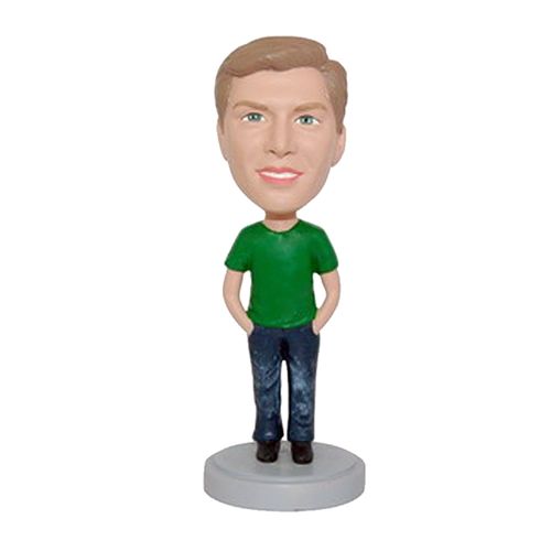 Photo of Male In Jeans With Hands In Pockets Bobblehead